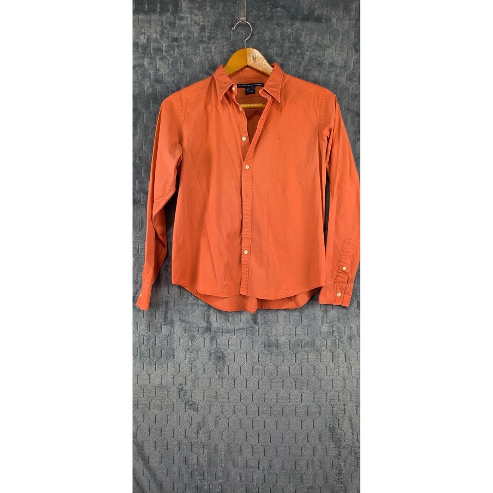 Ralph Lauren Sport Button-Down Shirt Size XL Orange Long Sleeve Slim Fit